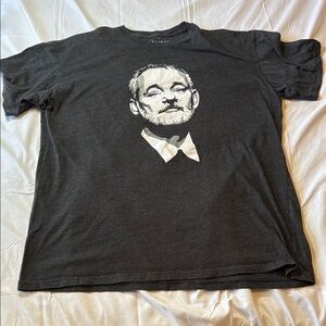 Chive Tees Bill Murray Men's Graphic T-Shirt in Charcoal Gray Size XL